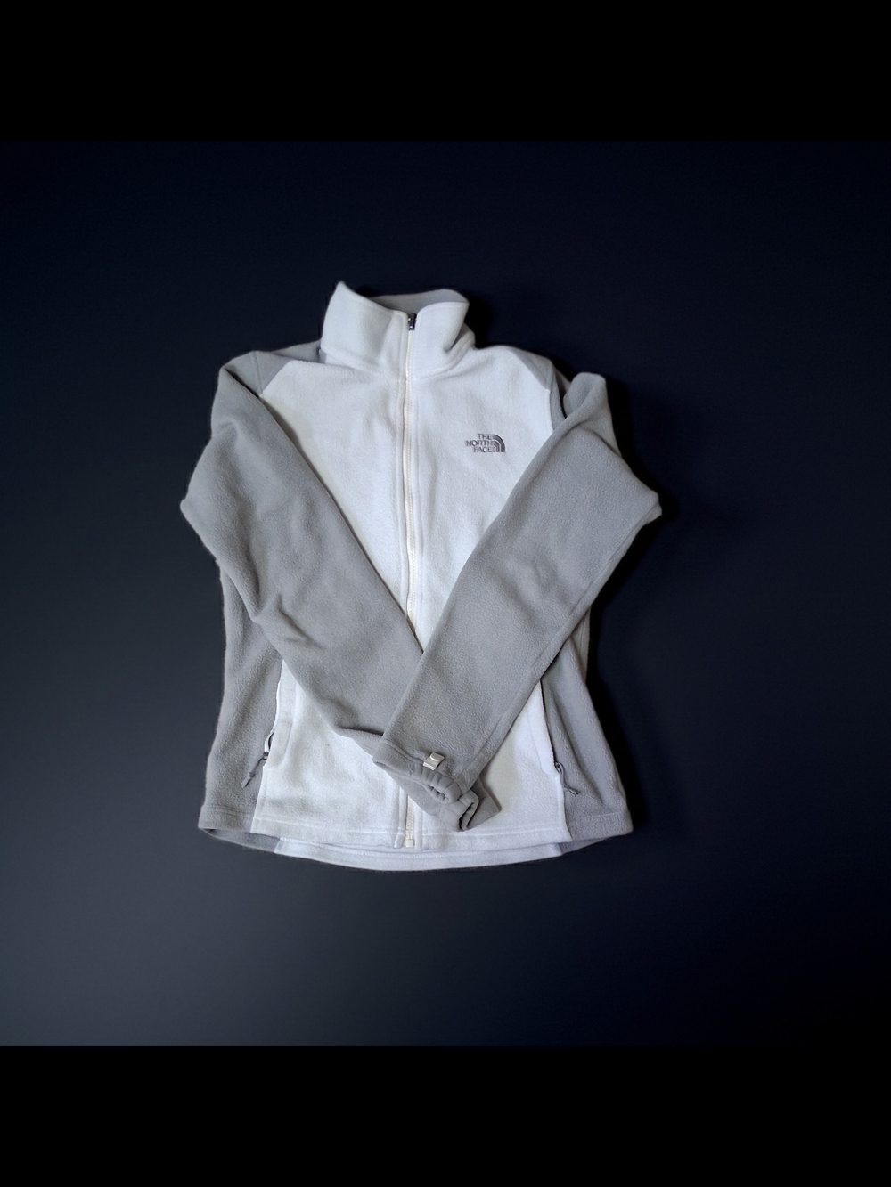 The North Face Two-Tone Fleece Jacket - White & Light Gray